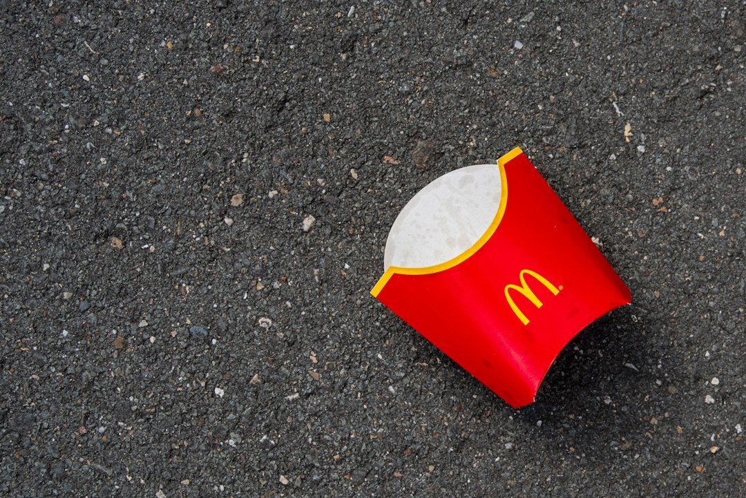 red and white mcdonalds fries pack
